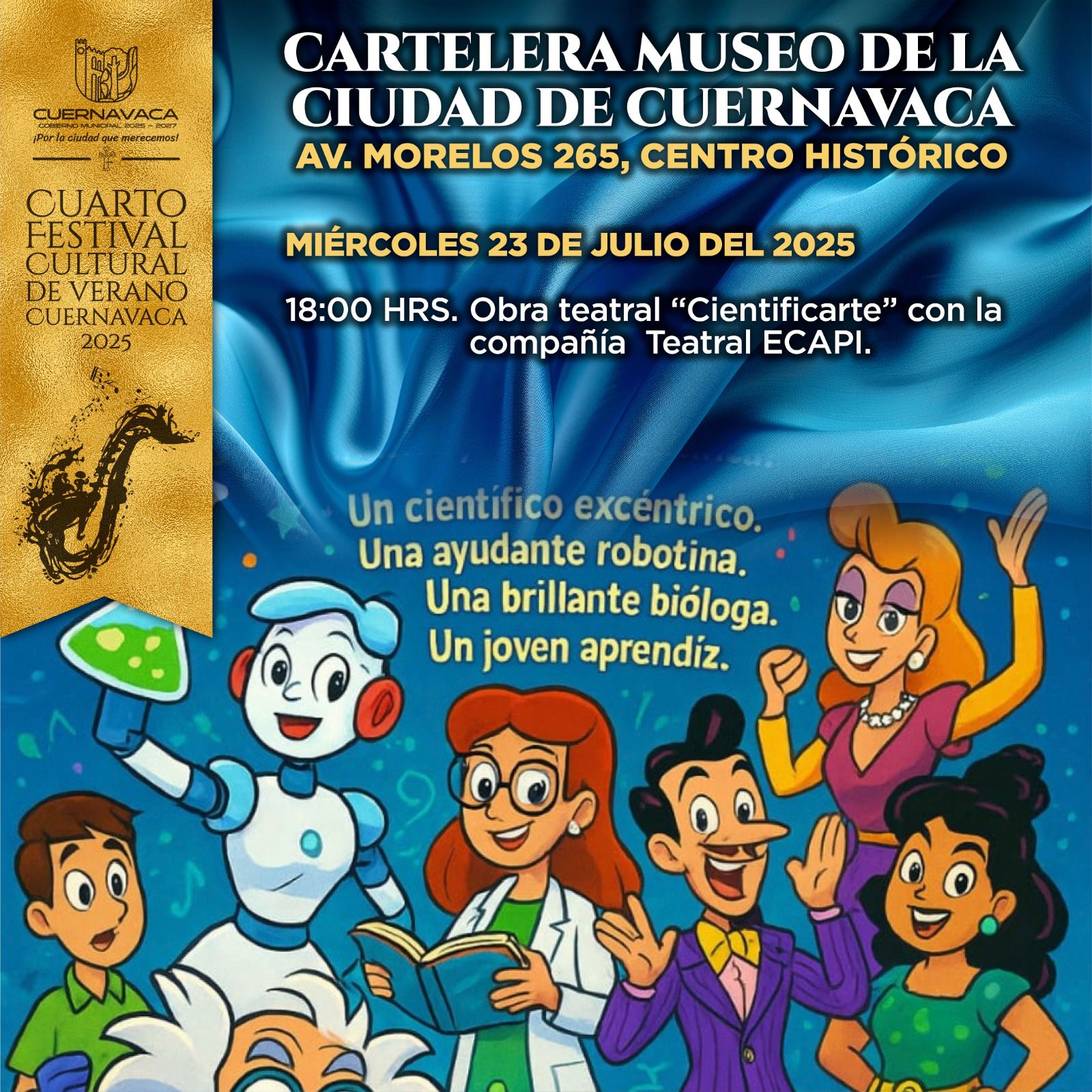 🎉 Cartelera Semanal | Cuarto Festival Cultural de Verano Cuernavaca 2025 🎭